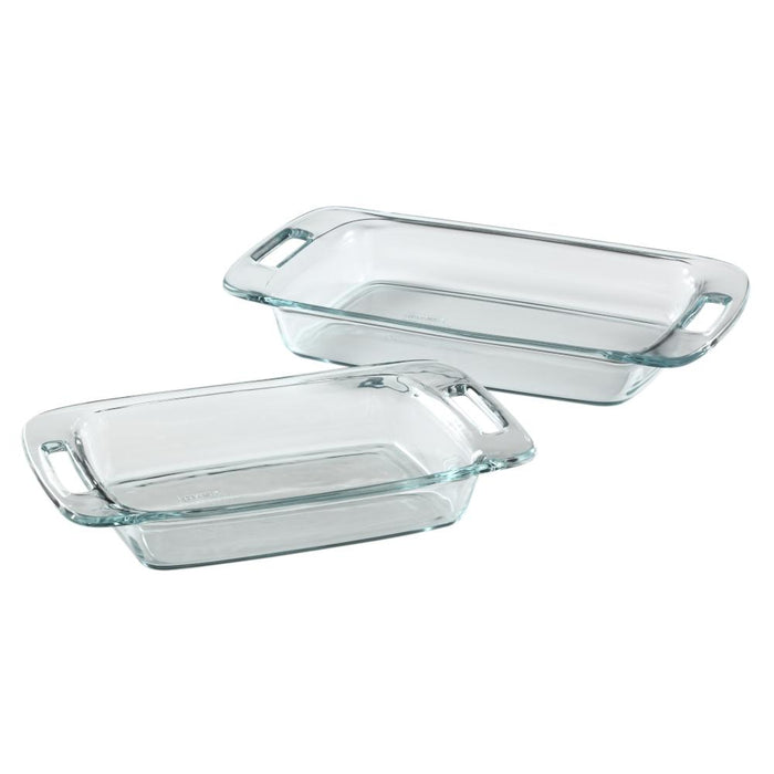 0Pyrex Easy Grab 2-Pz Oblong Baking Dish 2.85 y 1.9L