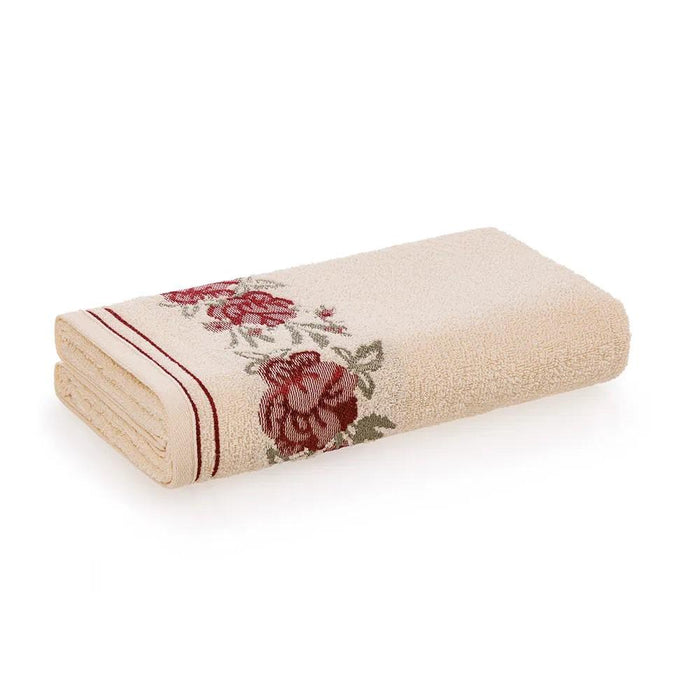 Karsten Toalla Rostro Gardenia 48X70 Natural/Rojo