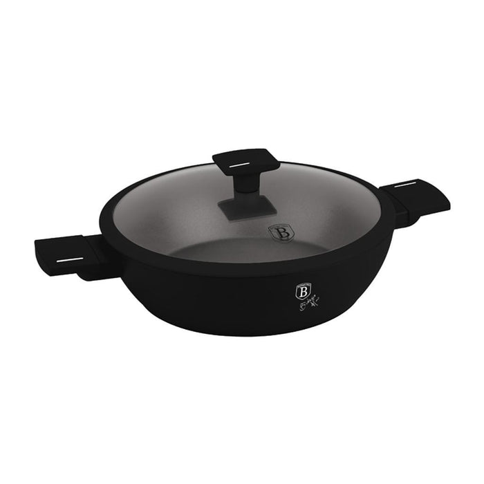Berlinger Haus Bazar Olla poco profunda c/tapa 28 cm Matte Black Collection
