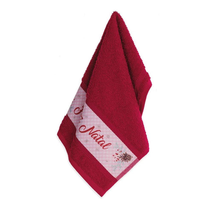7909156810088 KARSTEN TOALLA VISITA FELIZ NATAL 30X 45 ROJO