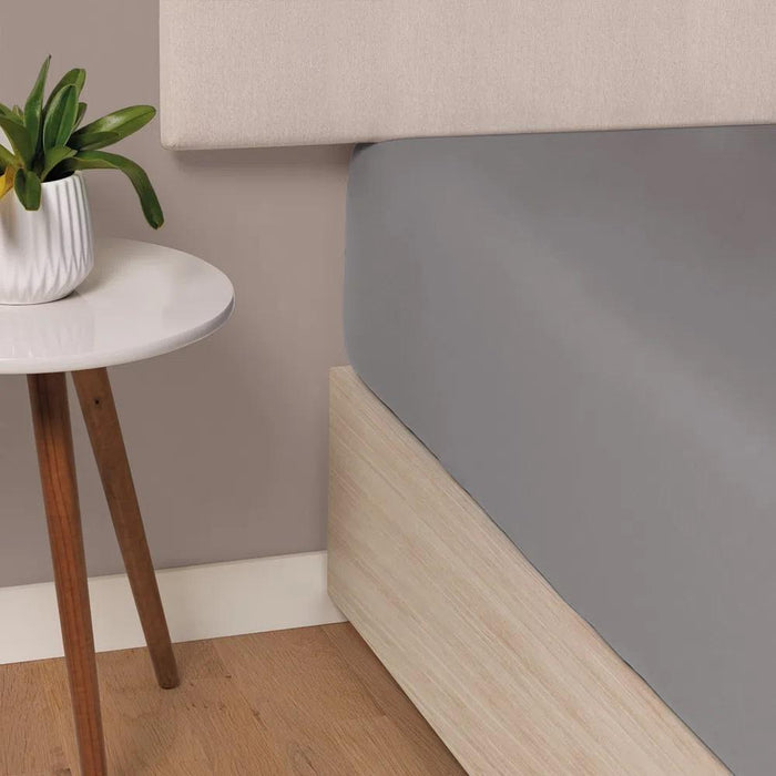 7909156560860 KARSTEN SABANA C/GOMA LISS 158X198 QUEEN GRIS