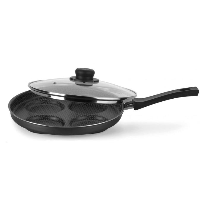 7896398333096 MULTIFLON BAZAR GOURMET SARTEN 4 HUEVO C/RTAPA NEGRO