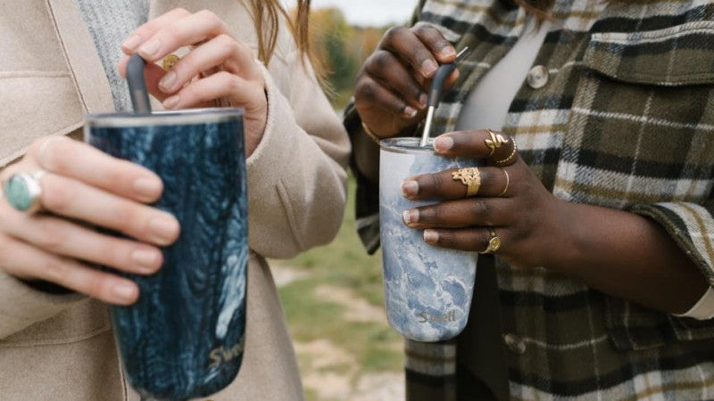 Swell Bazar Vaso_Termico_C/Tapa_530Ml_Azurite_Marble