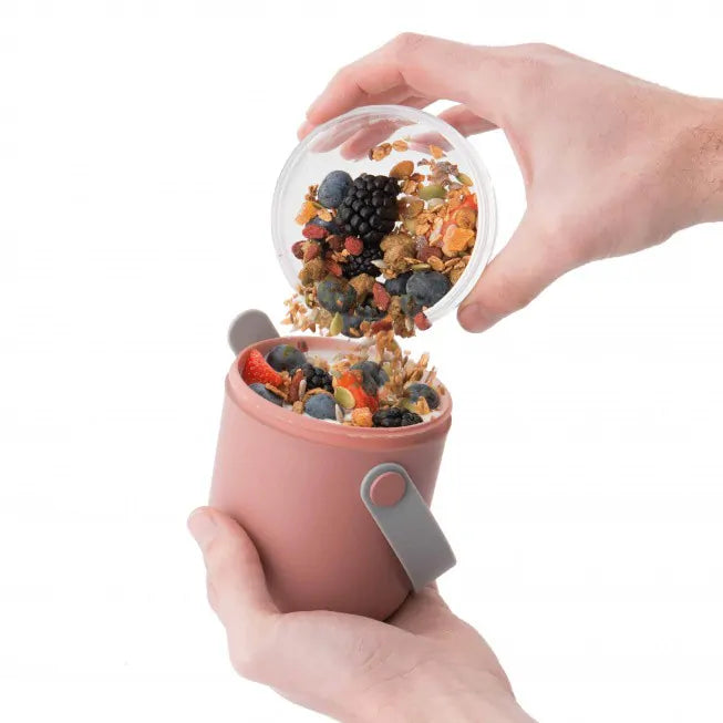 Berghoff Bazar Hogar Lonchera_doble rosa_15.5cm